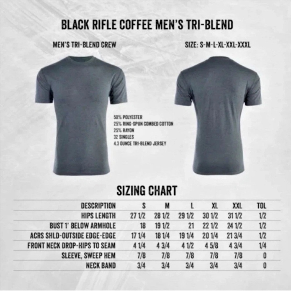 Black Rifle Coffee Company fitted tee / Men’s / military / graphic tee Small - Picture 3 of 6